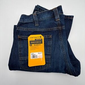 Carhartt Mens Relaxed Fit 5-Pocket Jean Dark Wash Denim BD5119-M 29x30 NWT